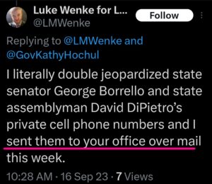 luke wenke x twitter screenshot letter writing obsession 2023
