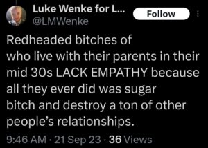 luke wenke x twitter screenshot katie obsession 2023