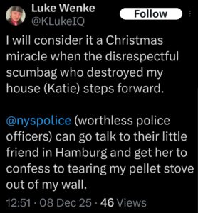 luke wenke katie obsession x twitter screenshot 2025