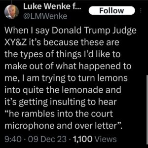 luke wenke x twitter screenshot letter writing obsession 2023