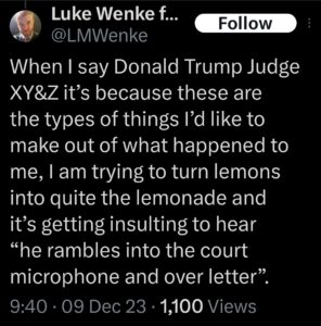 luke wenke x twitter screenshot letter writing obsession 2023