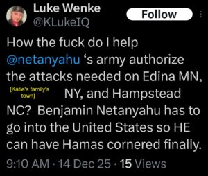 luke wenke katie obsession tweet twitter x screenshot 2025