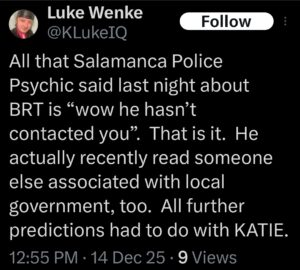 luke wenke katie obsession psychic predictions 2025