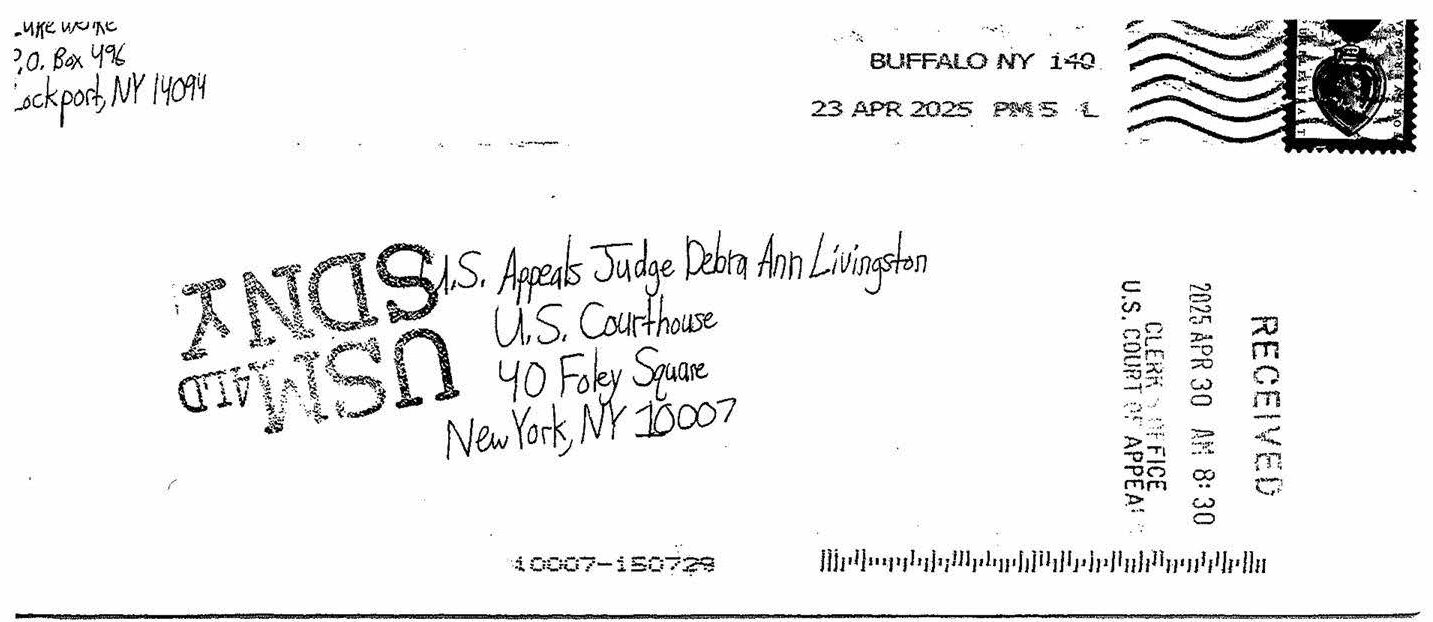 letter from luke wenke to the us second circuit court of appeals in nyc 05/22/2025