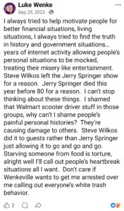 luke wenke facebook screenshot wenkeville 2023