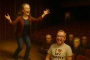 not luke wenke not janet mccaul dancing singing on stage mother son oedipus complex