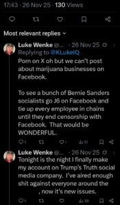 luke wenke x twitter screenshot threats to sue facebook 2025