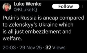 luke wenke x twitter screenshot welfare poverty shaming2025
