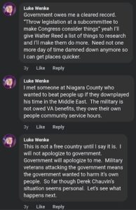 screenshot of an august 2023 facebook post demanding a cleared criminal record